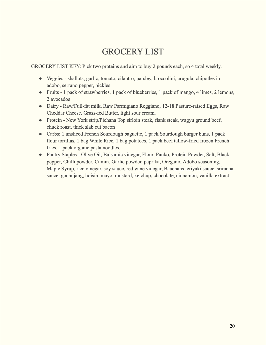 FREE Recipes & Nutrition Manual eBook