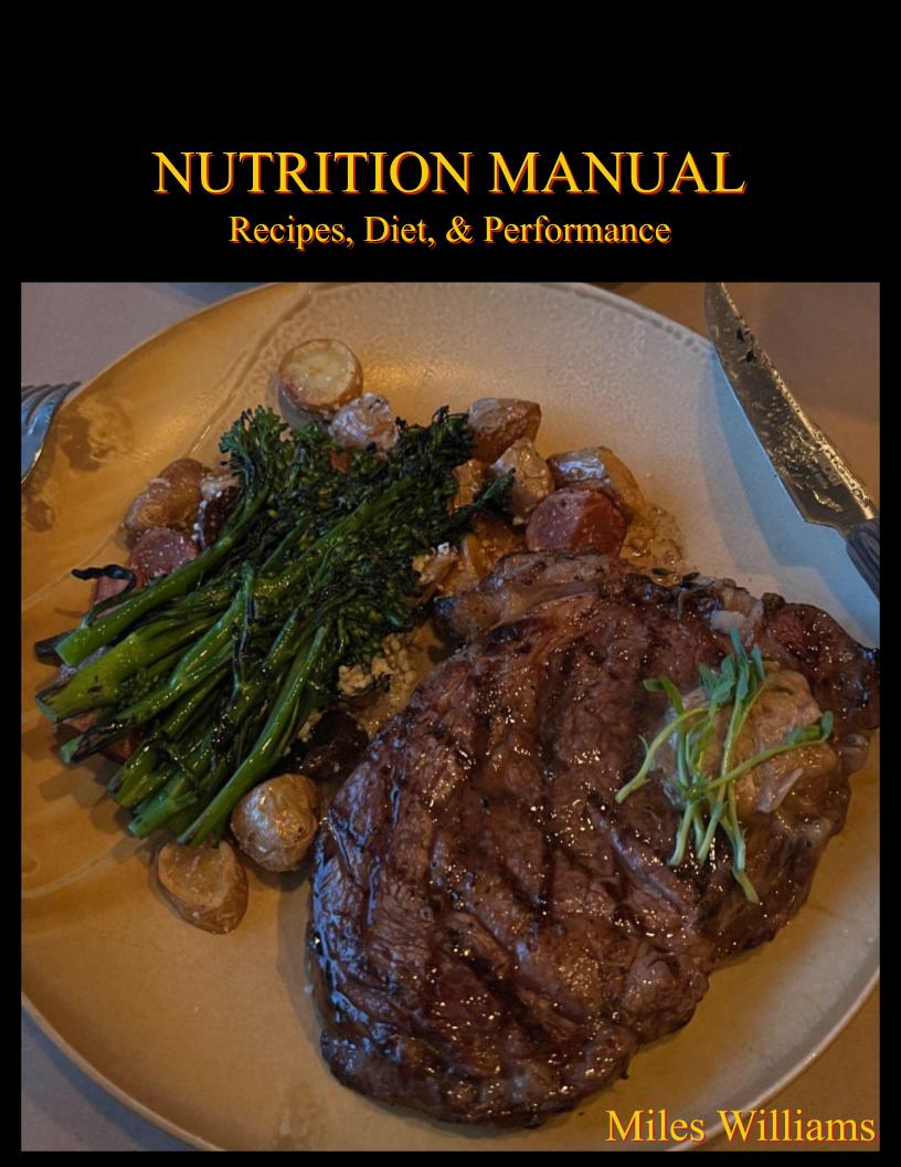 FREE Recipes & Nutrition Manual eBook